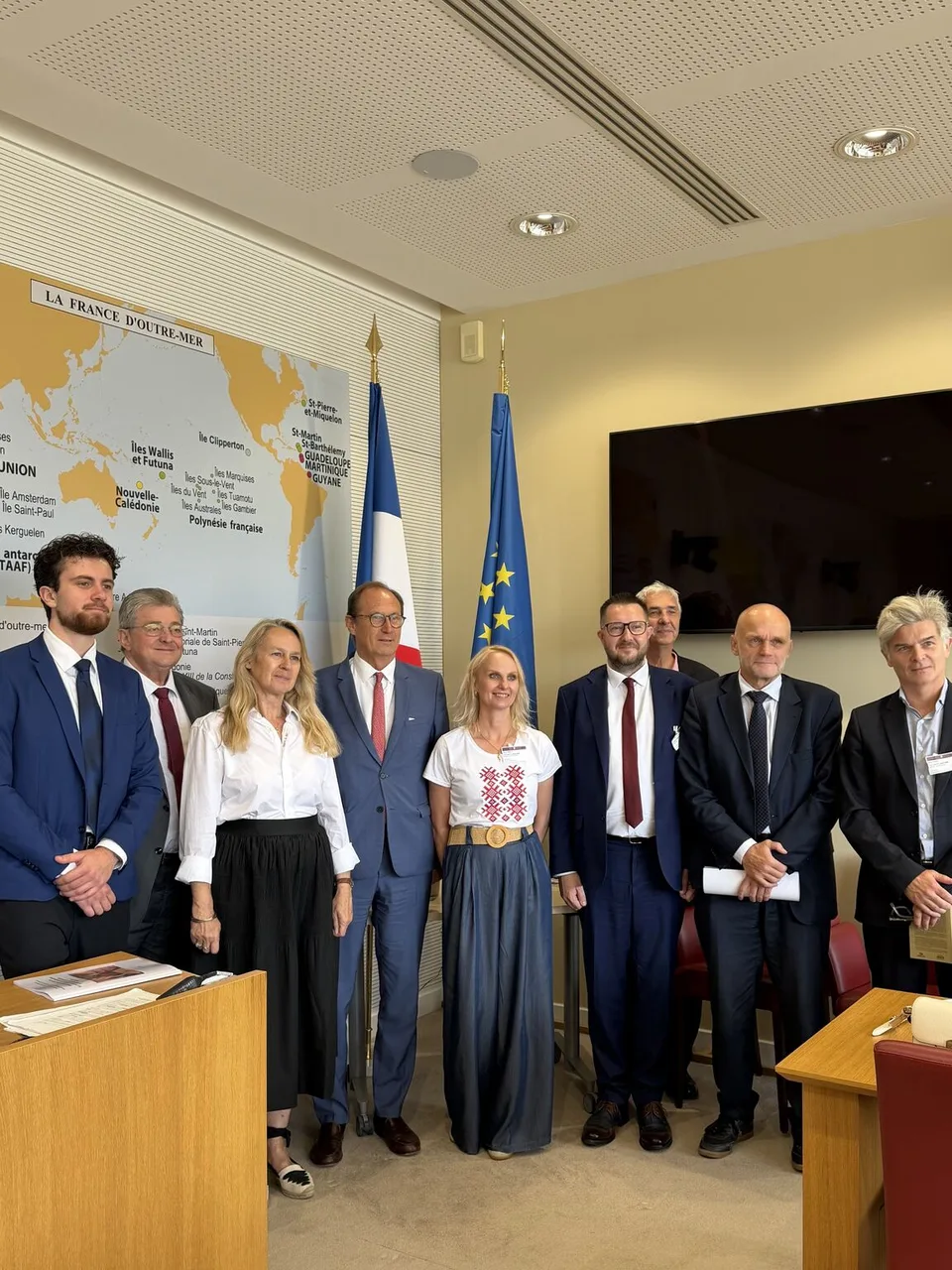 Group photo at the French Parliament in Paris